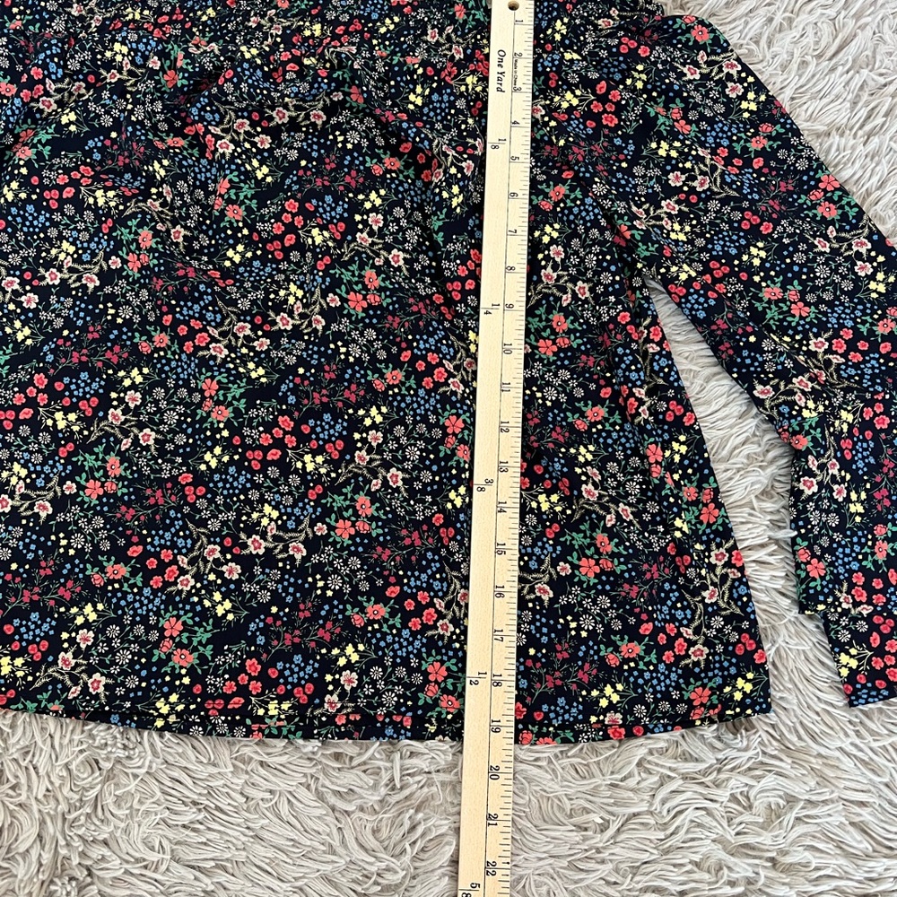 Lucky Brand Floral Flutter Sleeve Off the Shoulder Top SZ M - Picture 3 of 10